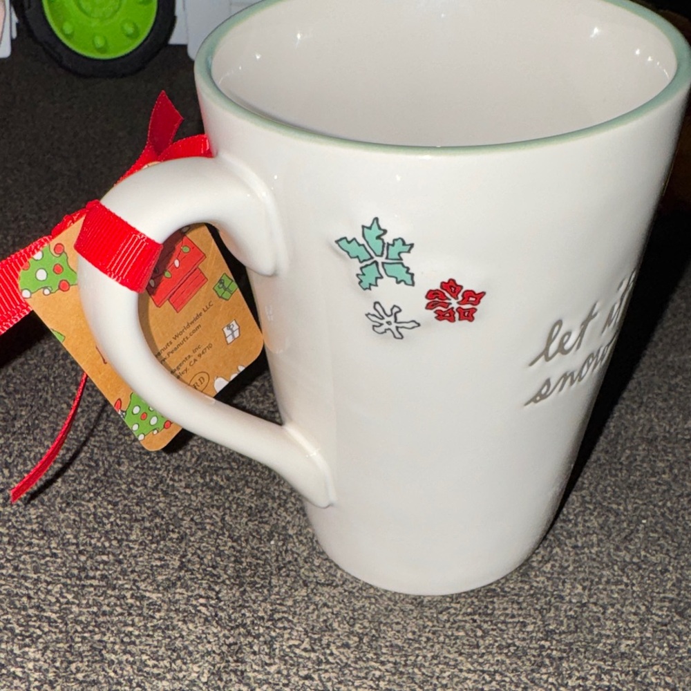 Peanuts/Rae Dunn NWT Snoopy Mug - White with Red and Yellow Accents - Picture 3 of 5